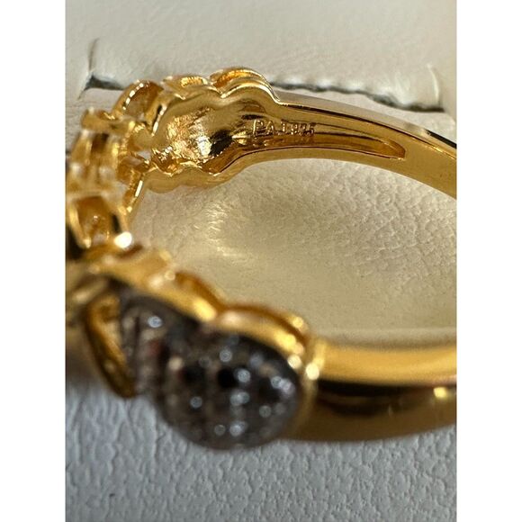 Cute XOXO 14 KTP Gold Natural Diamond Ring - Picture 4 of 6